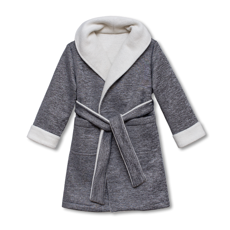 NATHAN - BOYS' BATHROBE IN GREY