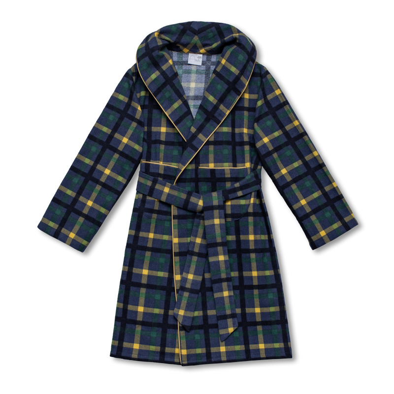 NATHAN - BOYS' BATHROBE IN CHISTMAS TARTAN