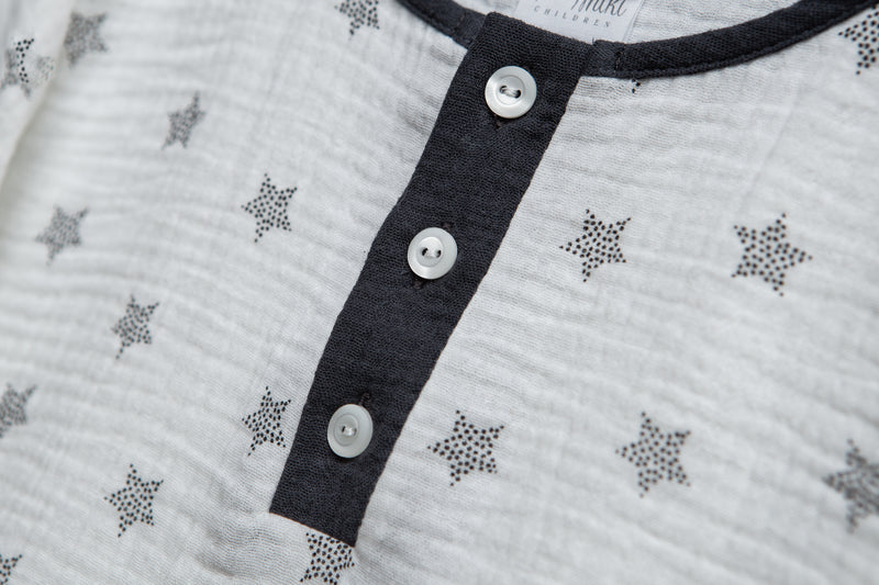 KARL - BOYS' PYJAMA SET IN GREY STARS