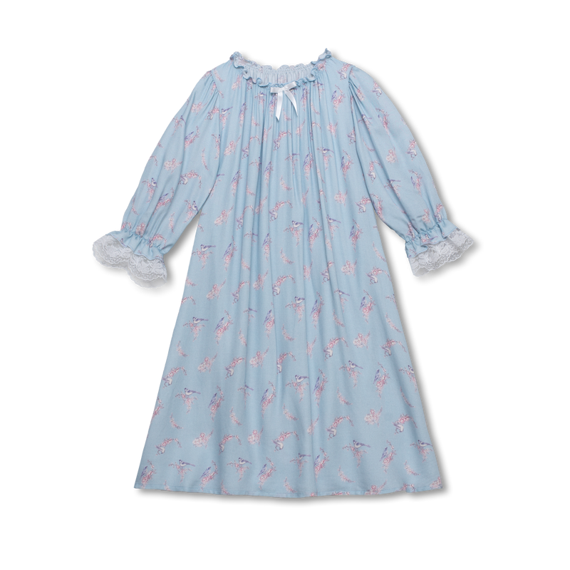 VICTORIA - CHILDREN'S NIGHTDRESS BLUE BIRDS