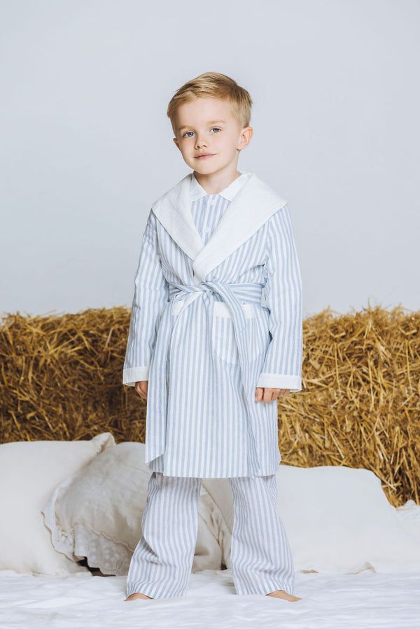 THEODORE - BOYS DRESSING GOWN LIGHT BLUE