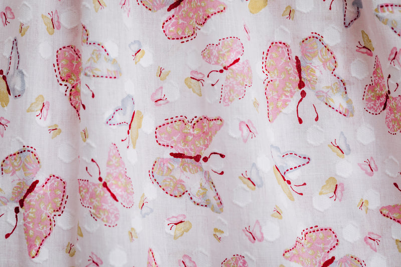 IRENA GIRLS’ COTTON NIGHTDRESS PINK BUTTERFLIES
