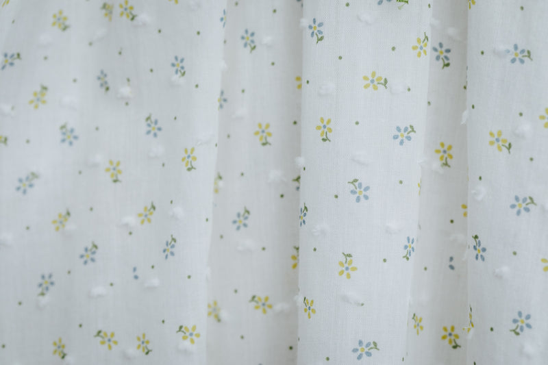 AMELIA GIRLS’ COTTON PYJAMA SET GREEN FLOWERS