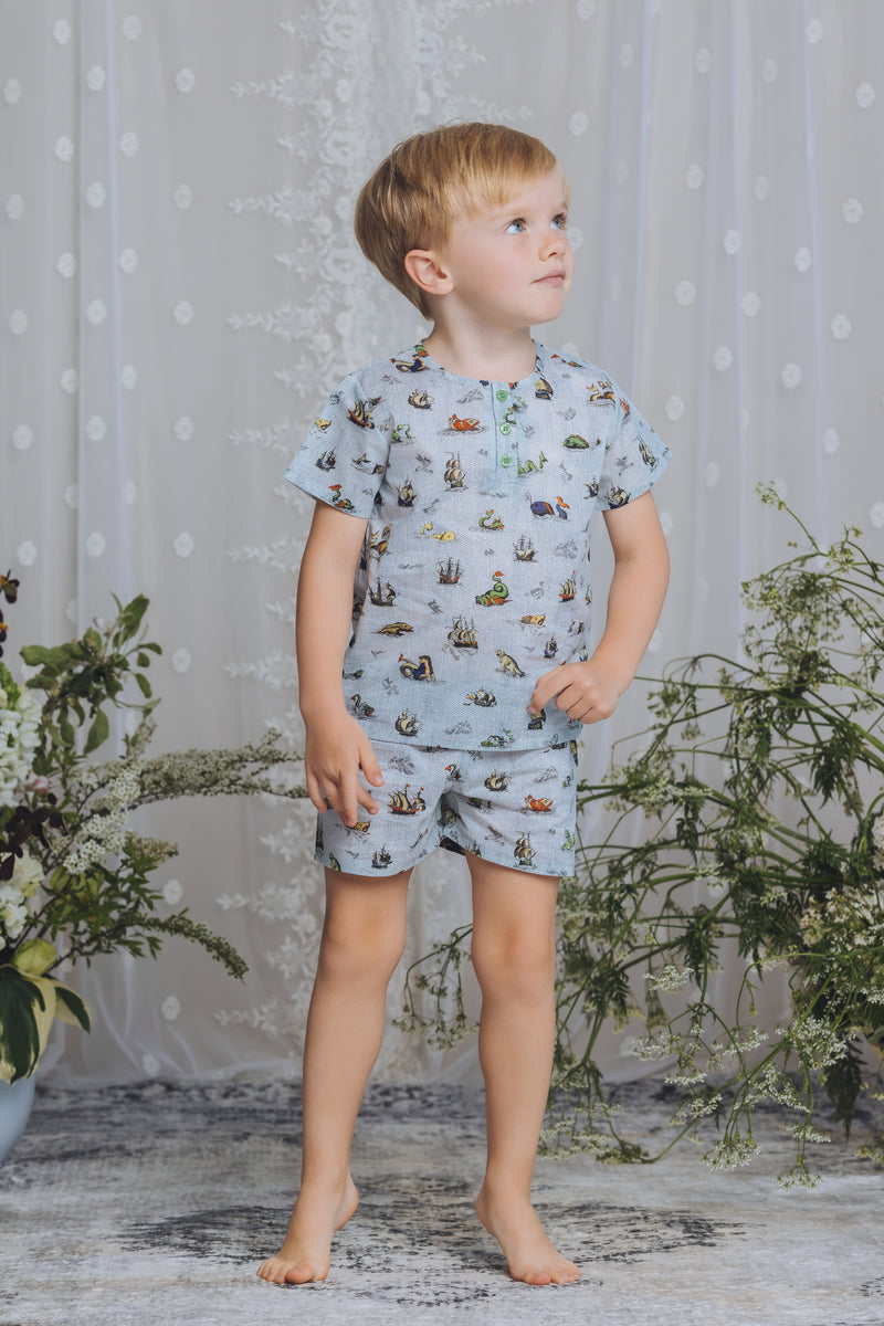 HARRY - BOYS PYJAMA LBERTY SEA PRINT