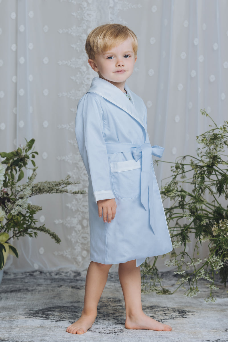THEODORE - BOYS DRESSING GOWN LIGHT BLUE