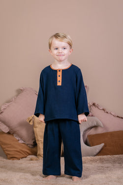 KARL - BOYS' PYJAMA SET IN NAVY