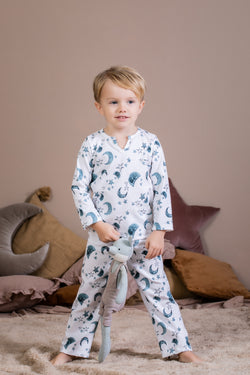 CHRIS - BOYS' PYJAMA SET IN BLUE STARS