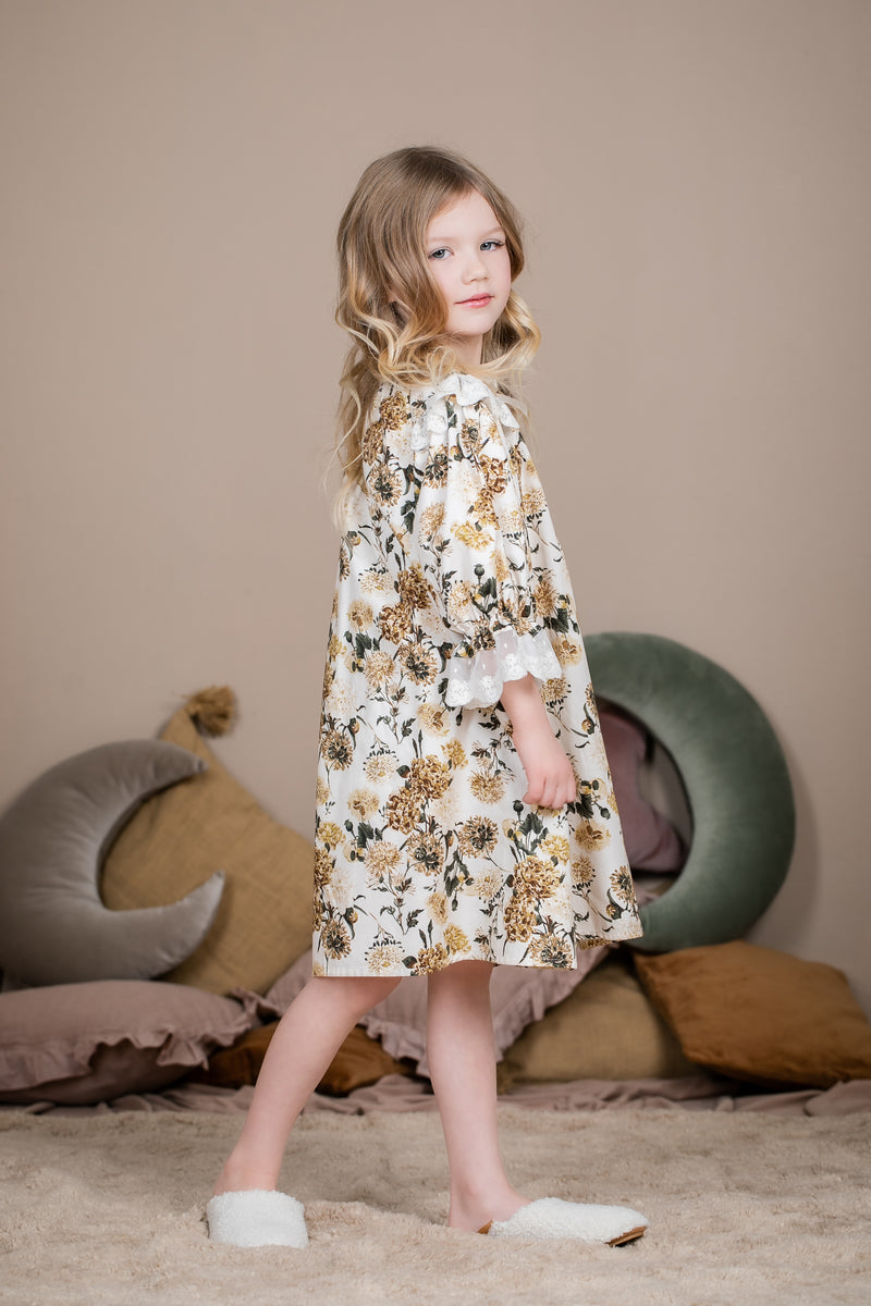 JULIETTE - GIRLS NIGHTDRESS YELLOW FLOWERS