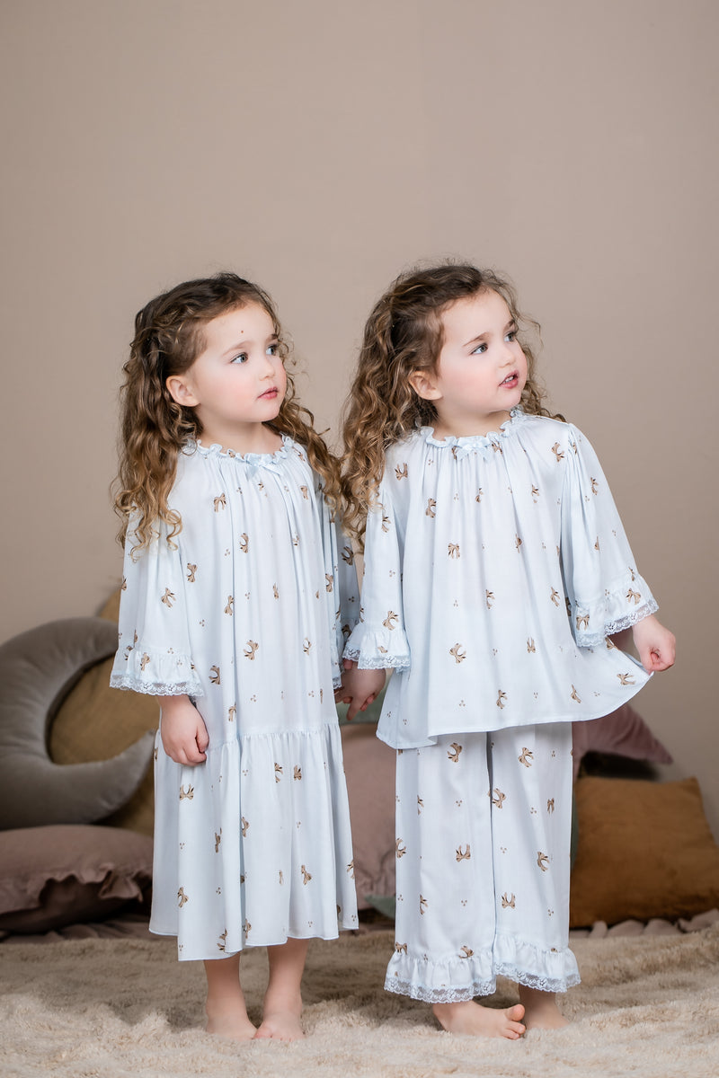 MELANY - GIRLS PYJAMA SET IN BLUE