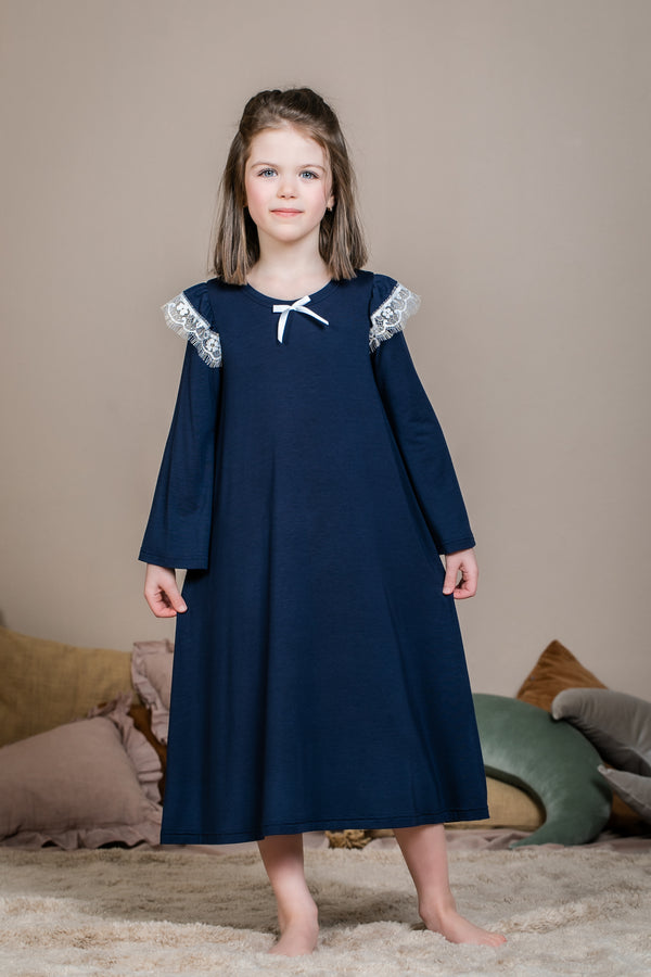 SARA - GIRLS NIGHTDRESS IN NAVY