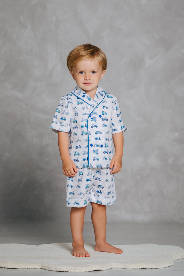 Adorable boys’ cotton pyjama set Samuel with car print