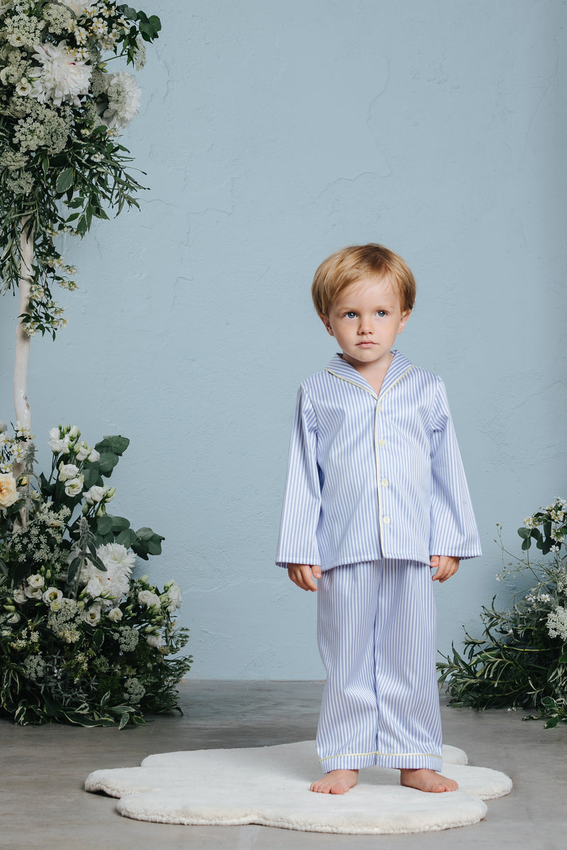 Charming kids' pyjama set Sam - long-sleeved button up shirt and long pants
