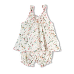 Girls' short-sleeved pyjama set Sylvia - floral