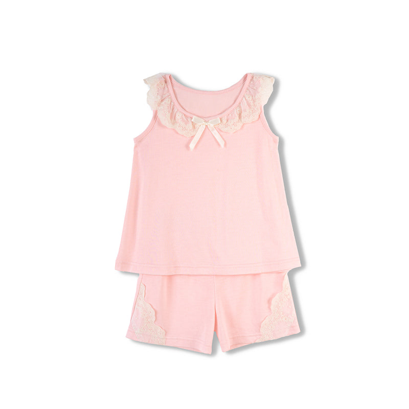 Kids' short-sleeved pink pyjama set Melania