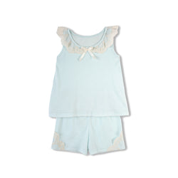 Cute kids' short-sleeved pyjama set Melania - mint