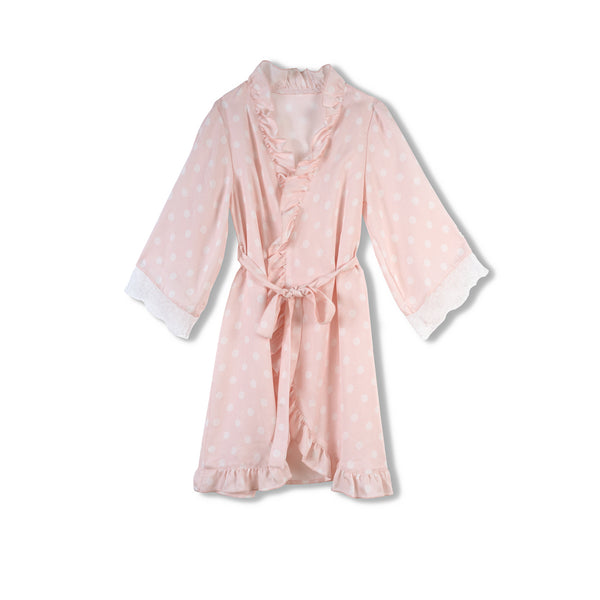 Charming children's pink dressing gown Sofia