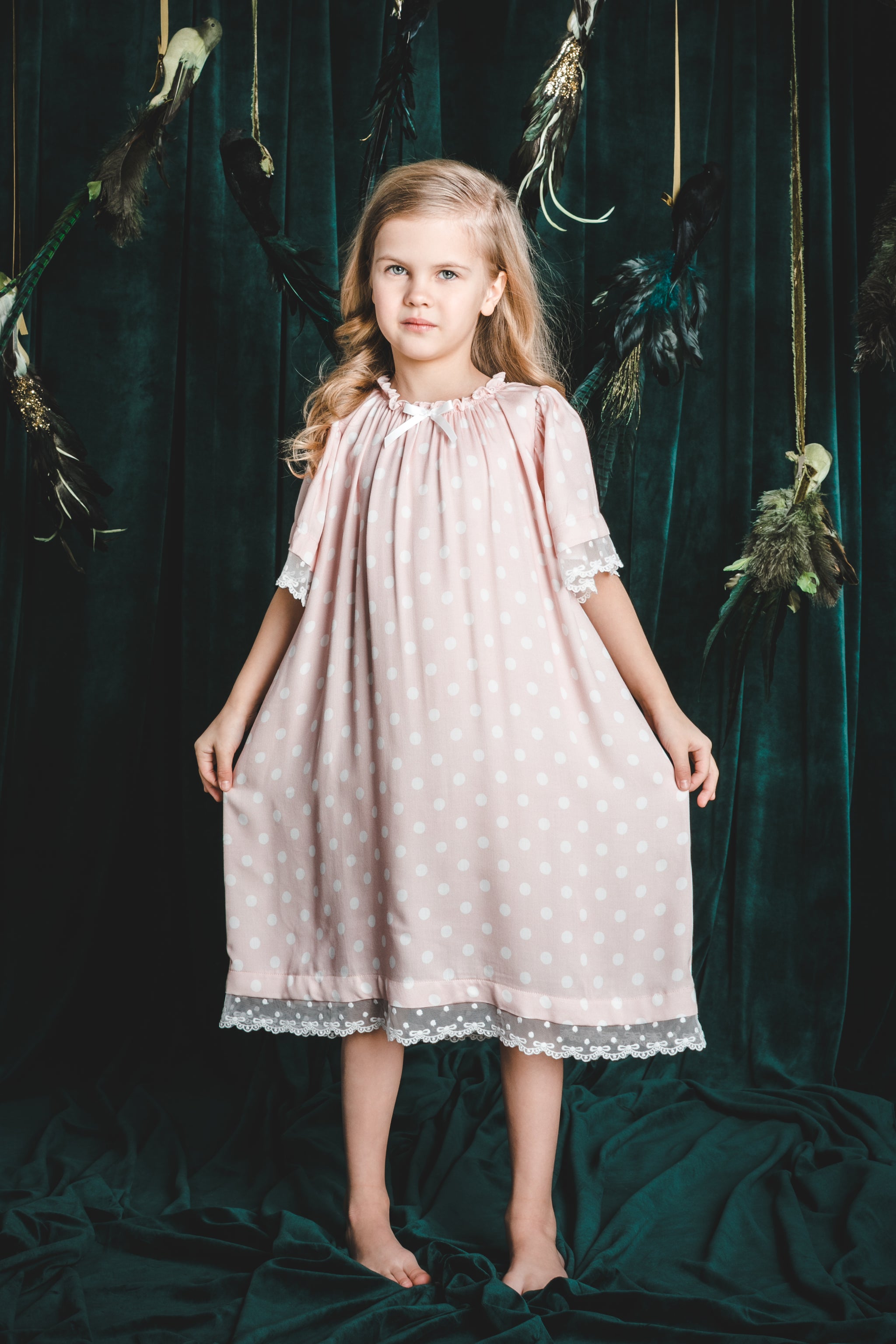 Adorable girls' pink nightdress Bella