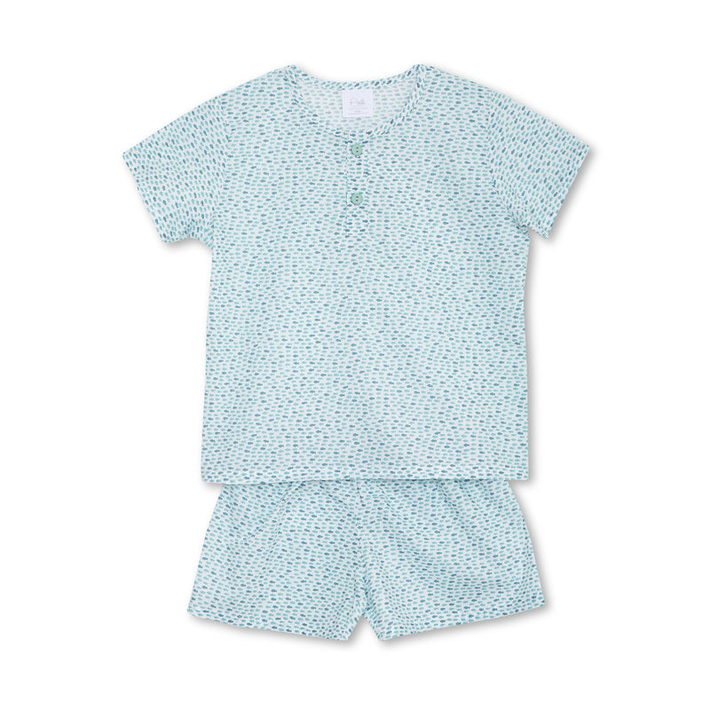 HARRY SHORT-SLEEVED BOYS' PAJAMA SET GREEN FISH