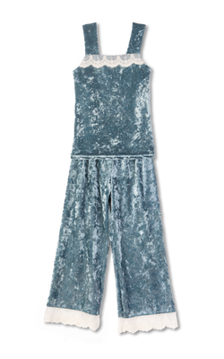 JASMINE - GIRLS' PYJAMA SET IN AQUAMARINE