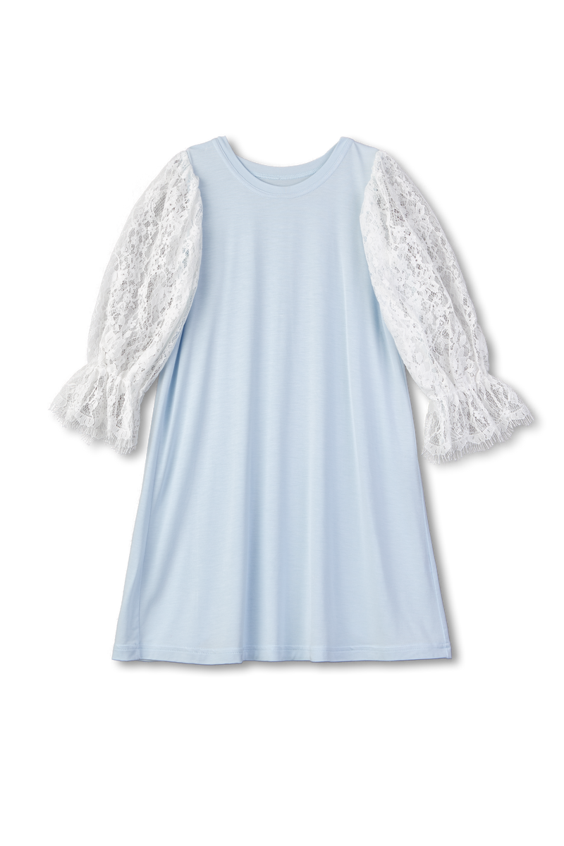 LISETTE - GIRLS' NIGHTDRESS IN LIGHT BLUE