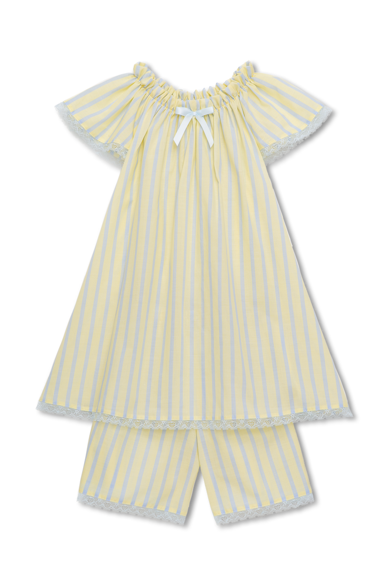 CARITA - CHILDREN'S PYJAMA SET YELLOW STRIPES