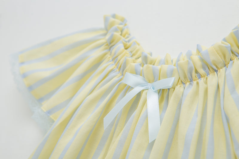 CARITA - CHILDREN'S PYJAMA SET YELLOW STRIPES