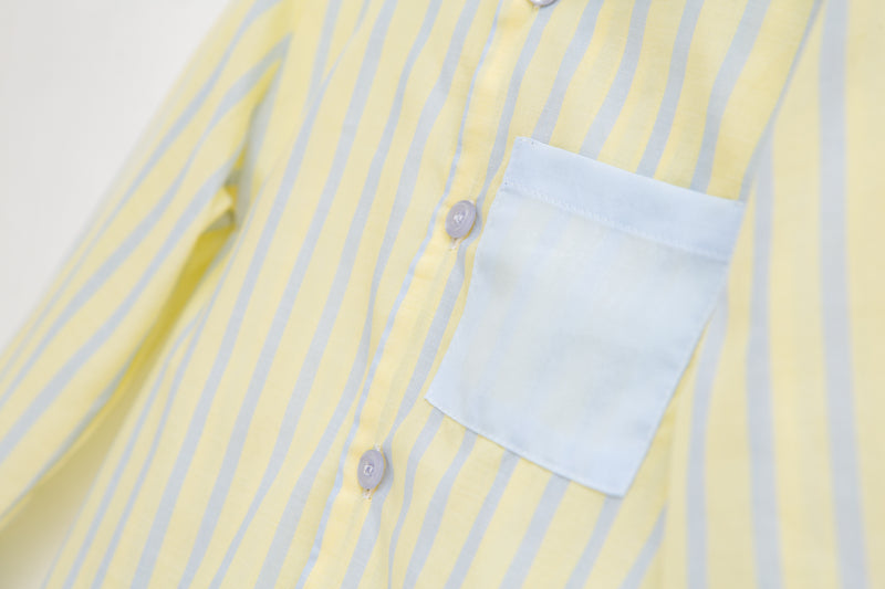 GEORG - CHILDREN'S PYJAMA SET YELLOW STRIPES