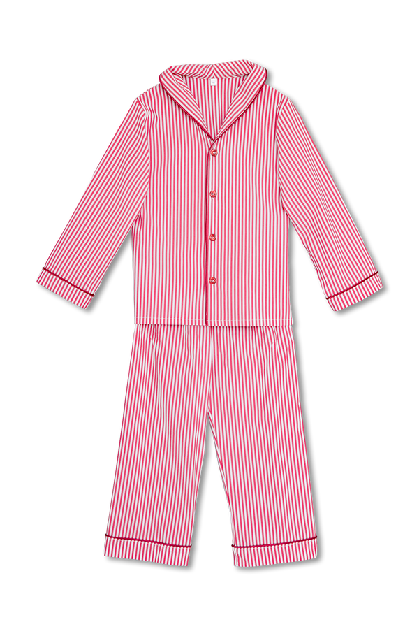 SAM - KIDS' COTTON PYJAMA SET RED STRIPES