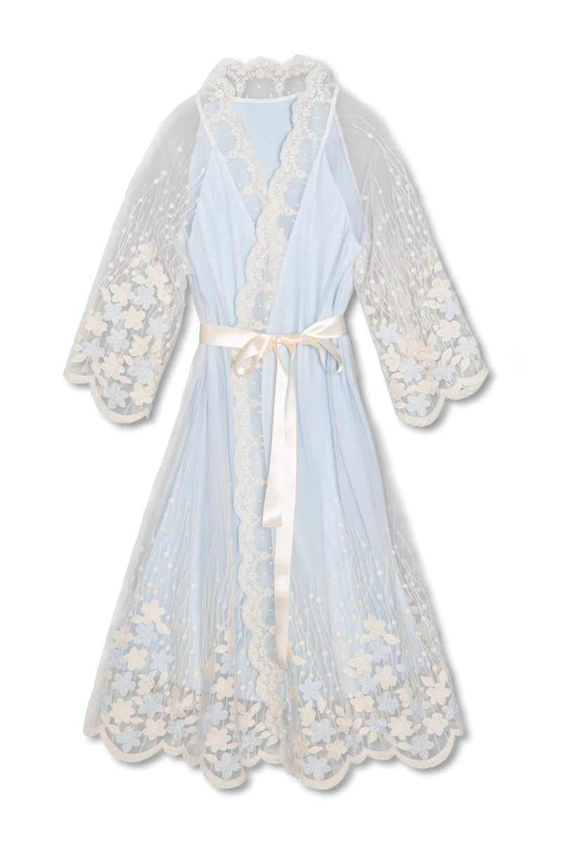 CLAIRE - CHILDREN'S SKY BLUE DRESSING GOWN