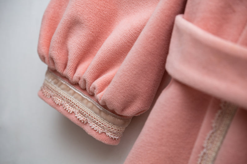 LUCINE - GIRLS DRESSING GOWN IN DUSTY PINK