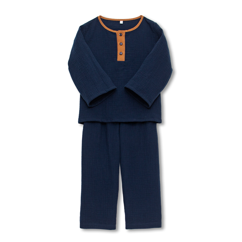 KARL - BOYS' PYJAMA SET IN NAVY