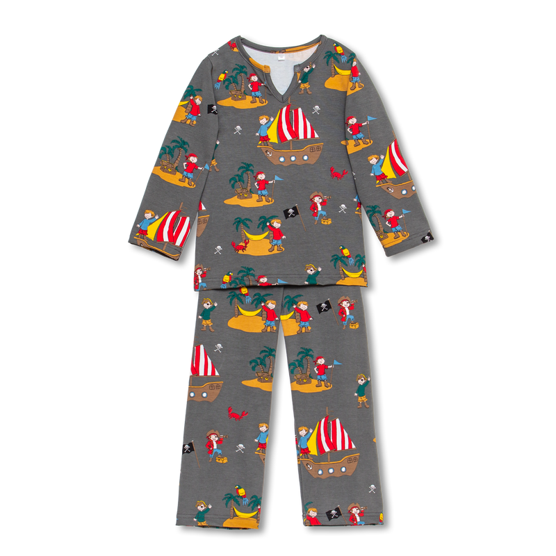 CHRIS - BOYS' PYJAMA SET IN PIRATES PRINT