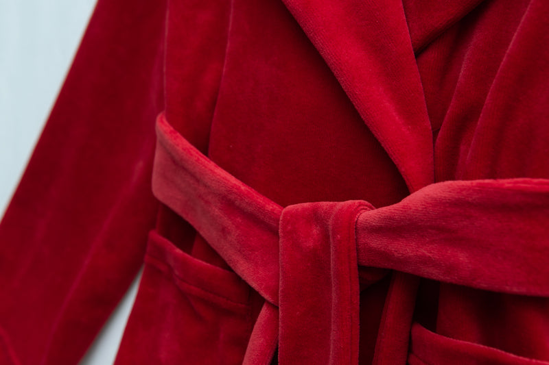 NATHAN - BOYS' BATHROBE IN RED