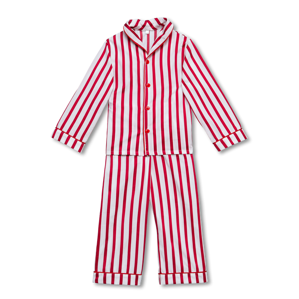 SAM - BOYS' PYJAMA SET IN RED STRIPES