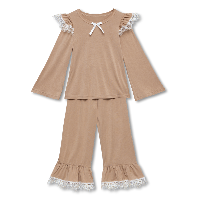 ALYA - GIRLS PYJAMA SET IN CAPPUCCINO