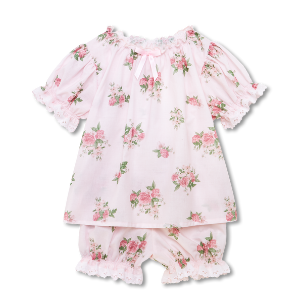 NATHALIE - GIRLS COTTON PYJAMA PINK ROSES