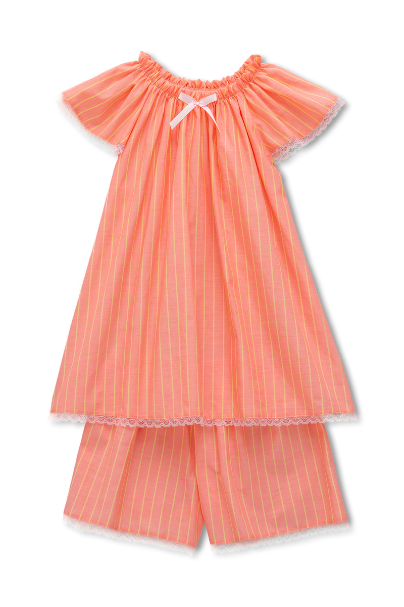 CARITA - CHILDREN'S PYJAMA SET CORAL STRIPES