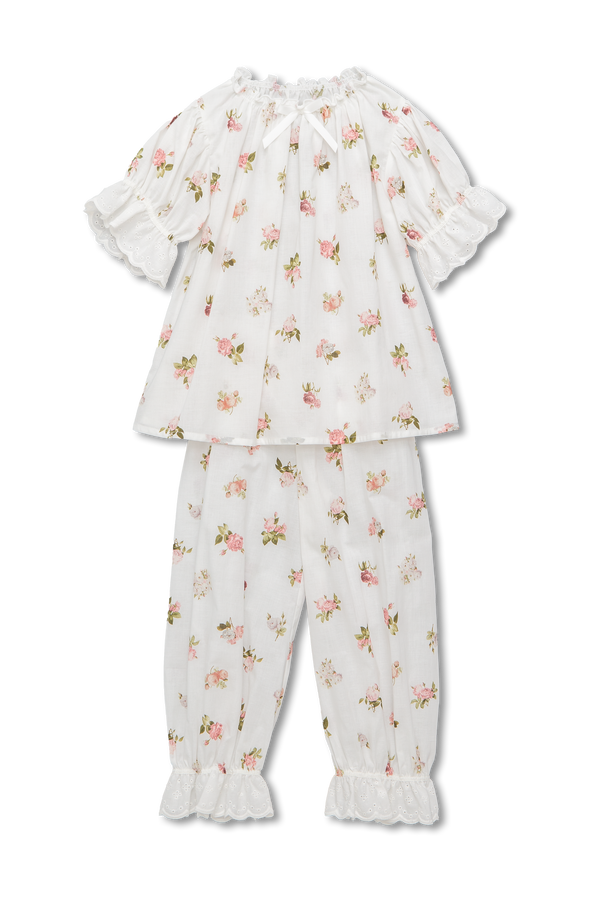 NATHALIE - CHILDREN'S PYJAMA SET PINK ROSES