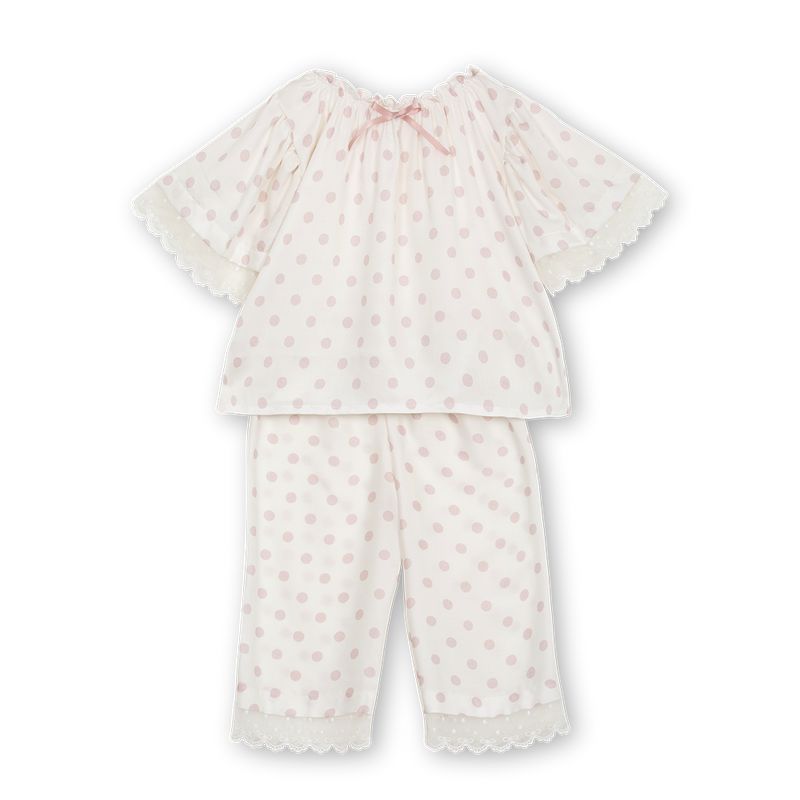 ROSE GIRLS' PYJAMA SET IN PINK DOTS