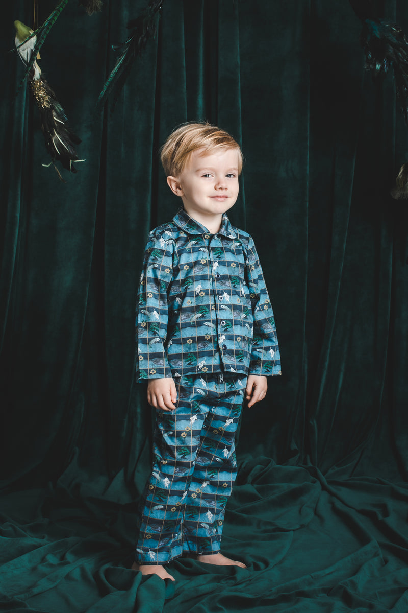 SAM - BOYS' PYJAMA SET LIBERTY KOI FISH PRINT