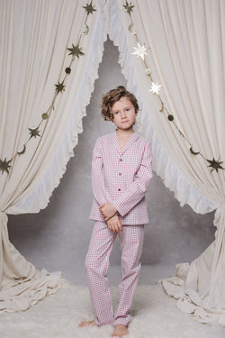 SAM BOYS' PYJAMA SET IN RED CHECKS