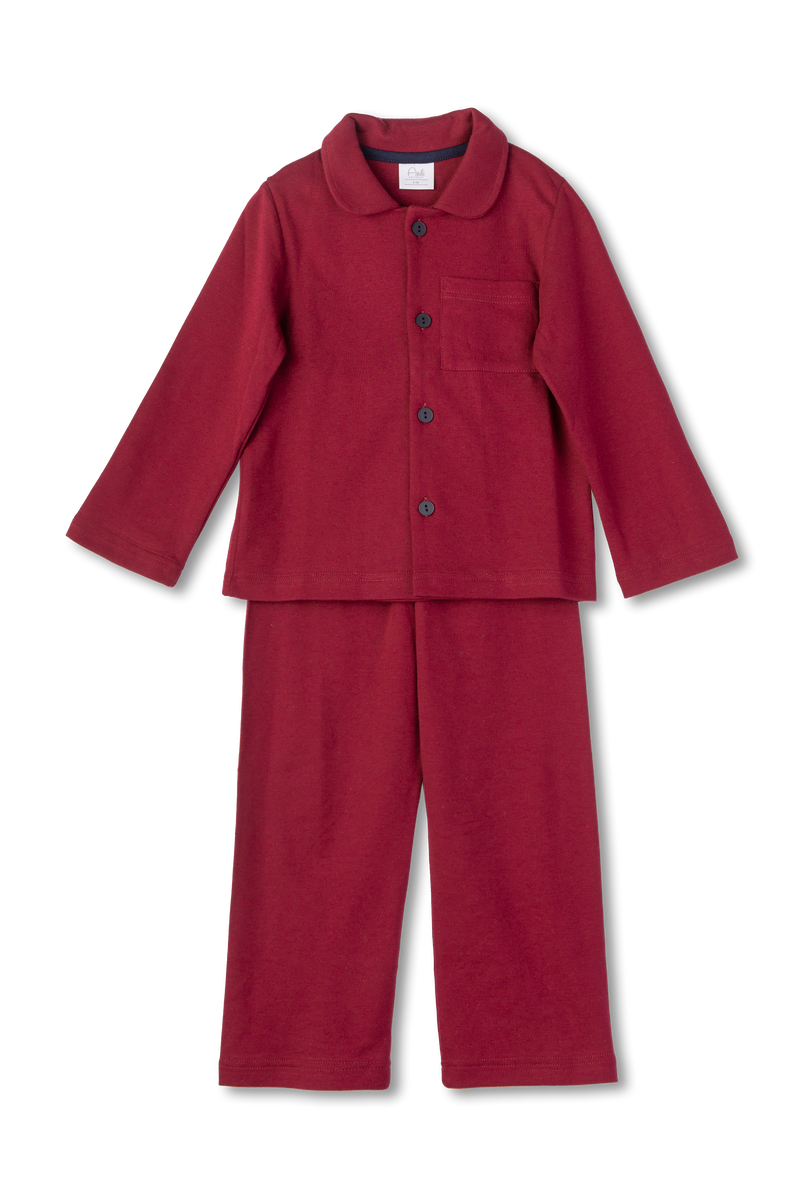 SAM - CHILDREN'S PYJAMA SET IN BURGUNDY