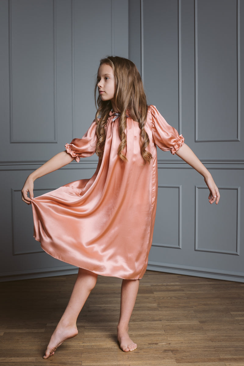 Kids Silk Nightdress - Luxury & Antique nightwear for children - AMIKI Children
