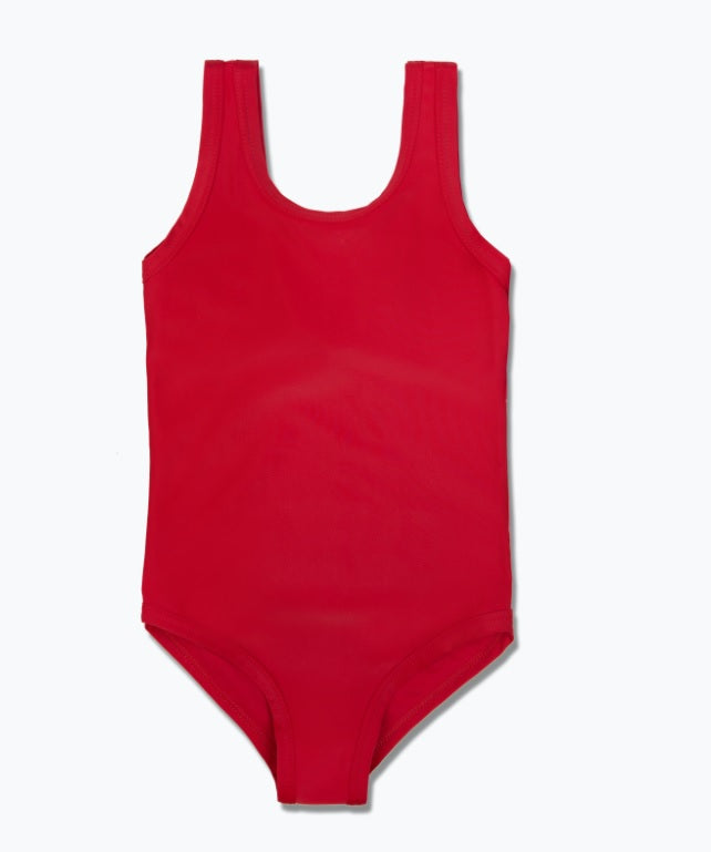 VIOLA GIRLS' SWIMSUIT IN RED IN SIZE 0-2Y